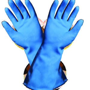 Black rubber gloves 12"