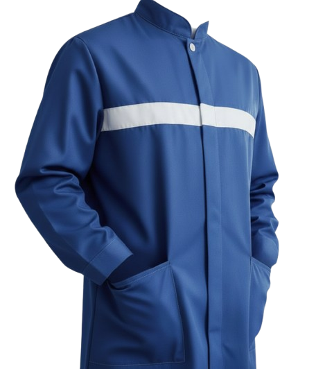 Dustcoat blue mid (white strip)